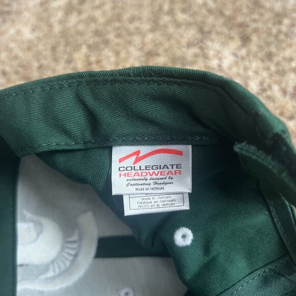 NWOT Michigan State Green Brushed Cotton Cap Hat w/ SPARTANS on Strapback - Picture 5 of 6